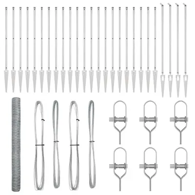 vidaXL Ogrodje s stebri srebrna 1.5 x 50 m Jeklo s PVC premazom