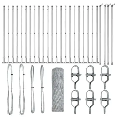 vidaXL Ogrodje s stebri srebrna 0.6 x 50 m Jeklo s PVC premazom