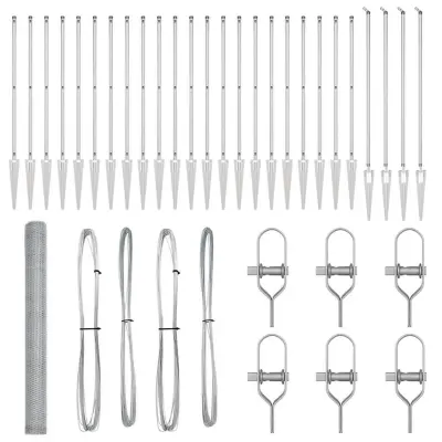 vidaXL Ogrodje s stebri srebrna 1.5 x 50 m Jeklo s PVC premazom