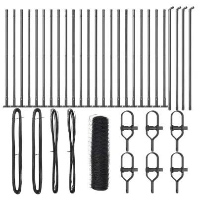 vidaXL Ogrodje s stebri Siva 0.4 x 50 m Jeklo s PVC premazom