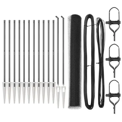 vidaXL Ogrodje s stebri Siva 1.2 x 25 m Jeklo s PVC premazom