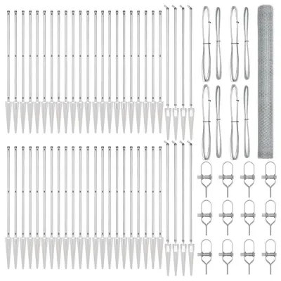 vidaXL Ogrodje s stebri srebrna 1.5 x 100 m Jeklo s PVC premazom