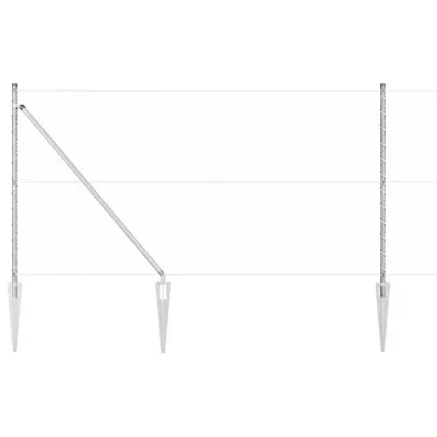 vidaXL Ogrodje s stebri srebrna 1.4 x 100 m Jeklo s PVC premazom