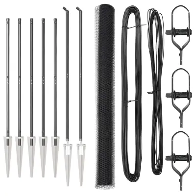 vidaXL Ogrodje s stebri Siva 1.5 x 10 m Jeklo s PVC premazom