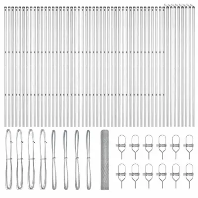 vidaXL Ogrodje s stebri srebrna 1.2 x 100 m Jeklo s PVC premazom
