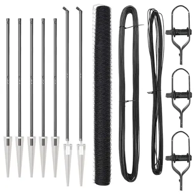 vidaXL Ogrodje s stebri Siva 1.5 x 10 m Jeklo s PVC premazom