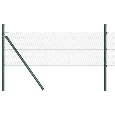 vidaXL Ogrodje s stebri Siva 0.8 x 50 m Jeklo s PVC premazom