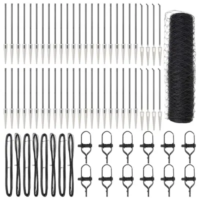 vidaXL Ogrodje s stebri Siva 0.5 x 100 m Jeklo s PVC premazom