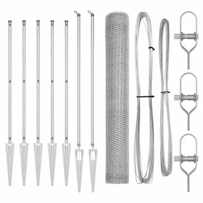 vidaXL Ogrodje s stebri srebrna 1.4 x 10 m Jeklo s PVC premazom