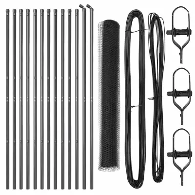 vidaXL Ogrodje s stebri Siva 1.4 x 25 m Jeklo s PVC premazom