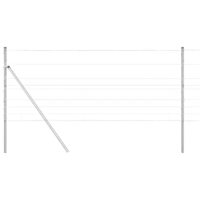 vidaXL Pašna ograja srebrna 100 x 1 m Pocinkano jeklo