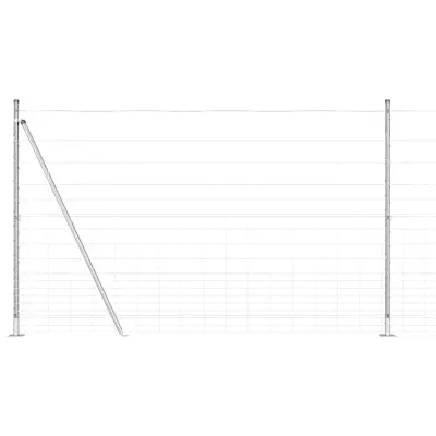 vidaXL Pašna ograja srebrna 25 x 1.5 m Pocinkano jeklo