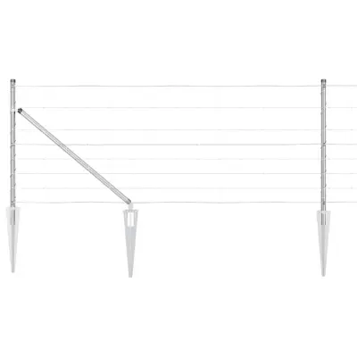 vidaXL Pašna ograja srebrna 50 x 0.8 m Pocinkano jeklo