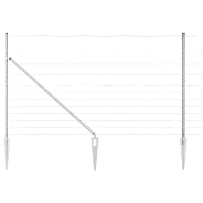 vidaXL Pašna ograja srebrna 50 x 1.4 m Pocinkano jeklo