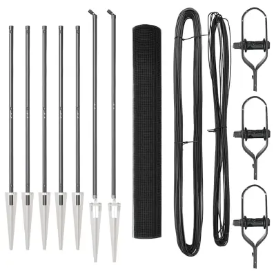 vidaXL Ogrodje s stebri Siva 1.4 x 10 m Jeklo