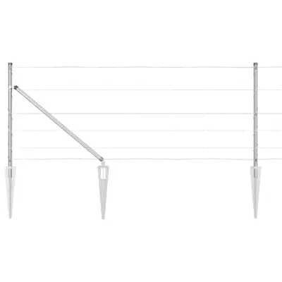 vidaXL Pašna ograja srebrna 25 x 0.8 m Pocinkano jeklo