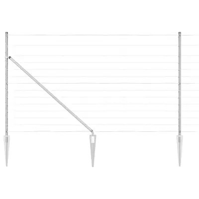 vidaXL Pašna ograja srebrna 25 x 1.4 m Pocinkano jeklo