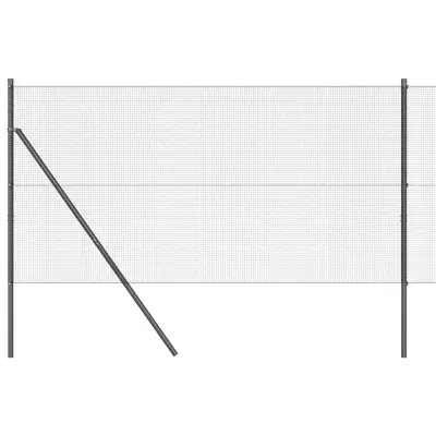 vidaXL Ogrodje s stebri Siva 1.2 x 50 m Jeklo