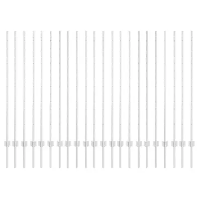 vidaXL Ograjni stebri 44 pcs srebrna 180 cm Jeklo