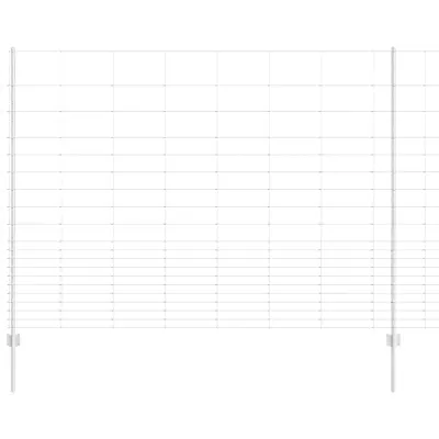 vidaXL Ograja in Stolp srebrna 1,6 x 25 m Jeklo