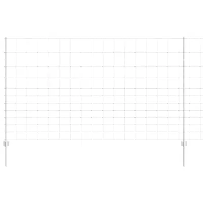 vidaXL Ograja in Stolp srebrna 1,4 x 50 m Jeklo