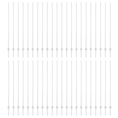 vidaXL Ograjni stebri 88 pcs srebrna 200 cm Jeklo