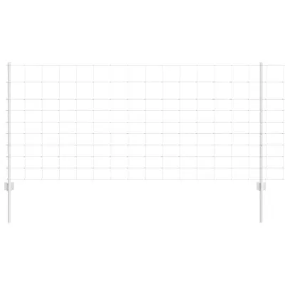 vidaXL Ograja in Stolp srebrna 1 x 50 m Jeklo