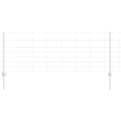 vidaXL Ograja in Stolp srebrna 0,8 x 25 m Jeklo