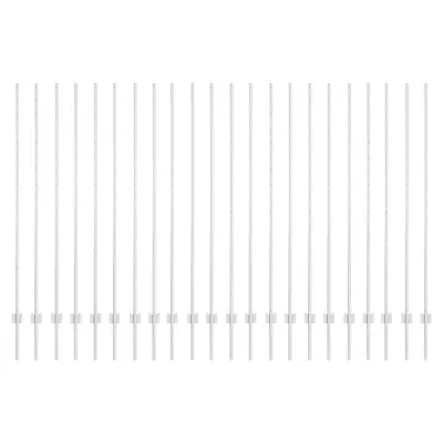 vidaXL Ograjni stebri 44 pcs srebrna 200 cm Jeklo