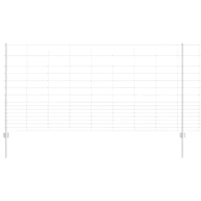 vidaXL Ograja in Stolp srebrna 1,2 x 25 m Jeklo