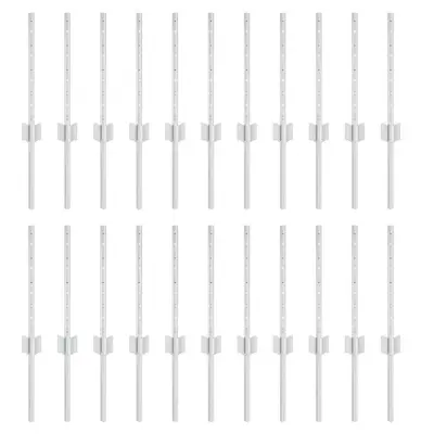 vidaXL Ograjni stebri 22 pcs srebrna 80 cm Jeklo