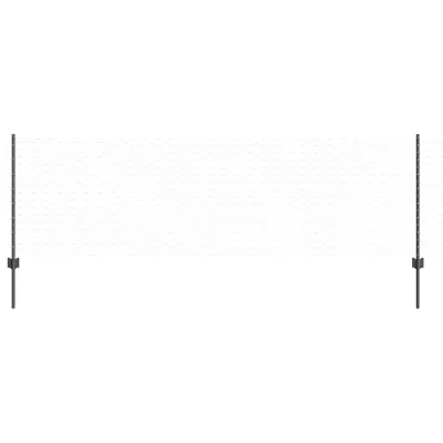 vidaXL Ograja in Stolp Siva 0,8 x 10 m Jeklo