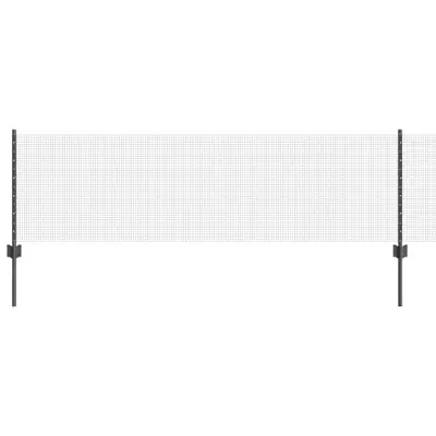 vidaXL Ograja in Stolp Siva 0,6 x 25 m Jeklo