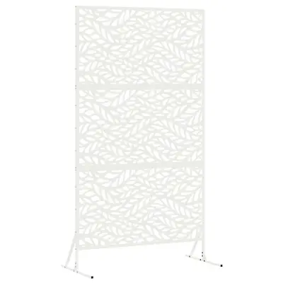 vidaXL Zaslonska zaščita Bela Jeklo