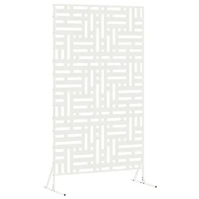 vidaXL Zaslonska zaščita Bela Jeklo