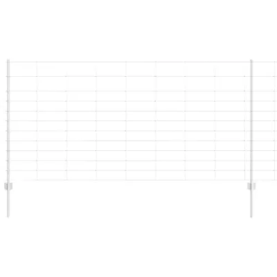 vidaXL Ograja in Stolp srebrna 1,2 x 25 m Jeklo