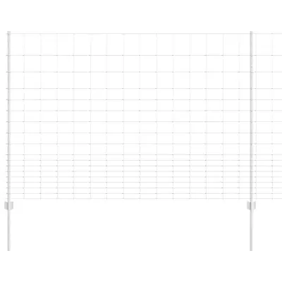 vidaXL Ograja in Stolp srebrna 1,5 x 25 m Jeklo
