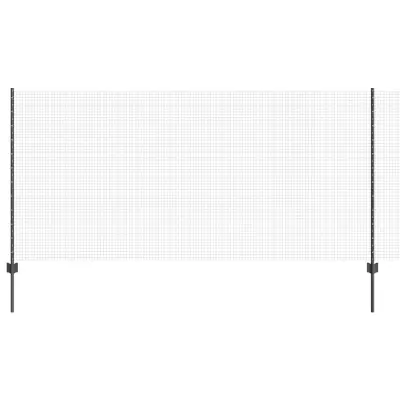 vidaXL Ograja in Stolp Siva 1,2 x 50 m Jeklo