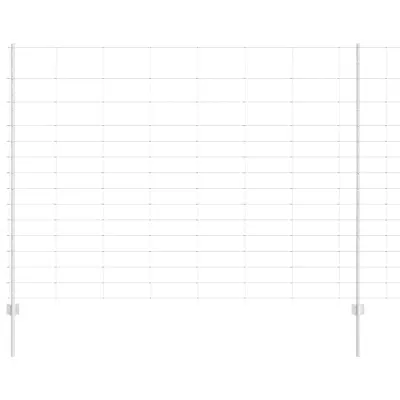 vidaXL Ograja in Stolp srebrna 1,6 x 25 m Jeklo