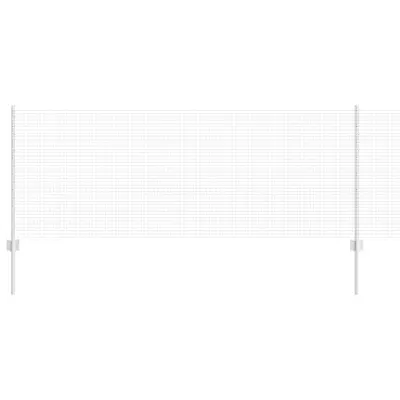 vidaXL Ograja in Stolp srebrna 0,8 x 25 m Jeklo