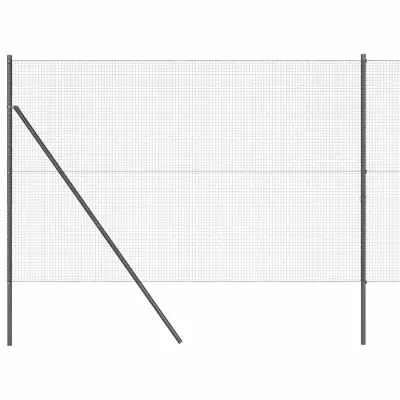 vidaXL Ogrodje s stebri Siva 1.5 x 25 m Jeklo
