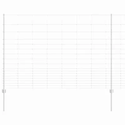 vidaXL Ograja in Stolp srebrna 1,5 x 50 m Jeklo