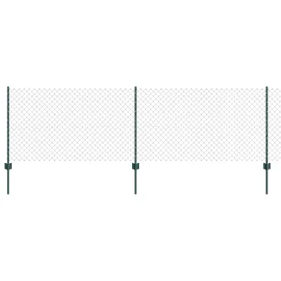 vidaXL Ograja in Stolp Zelena 0,8 x 10 m Jeklo