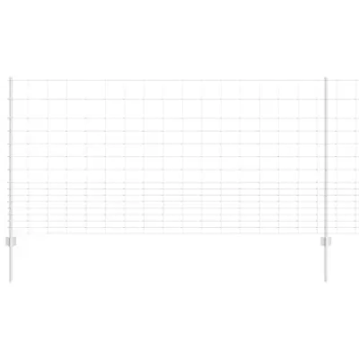 vidaXL Ograja in Stolp srebrna 1,2 x 25 m Jeklo