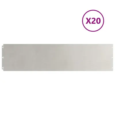 vidaXL Robniki za trato 20 kosov 25x103 cm iz nerjavečega jekla