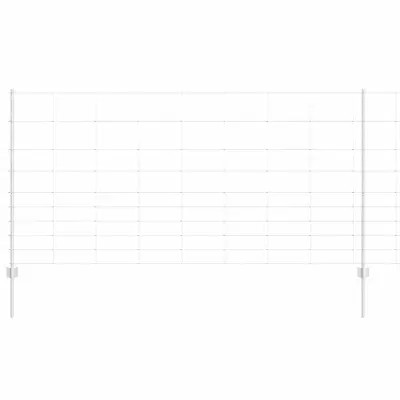vidaXL Ograja in Stolp srebrna 1,2 x 25 m Jeklo