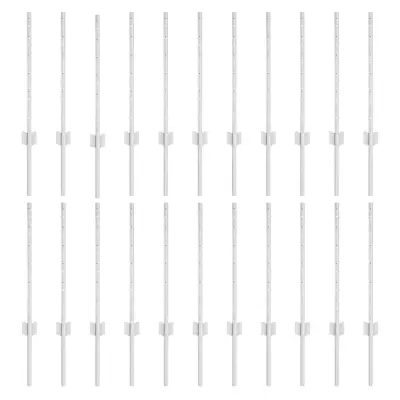 vidaXL Ograjni stebri 22 pcs srebrna 100 cm Jeklo