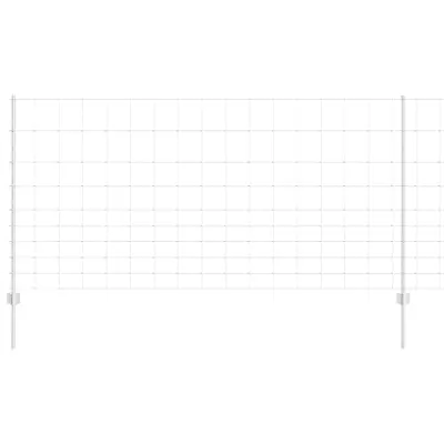 vidaXL Ograja in Stolp srebrna 1,2 x 25 m Jeklo