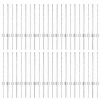 vidaXL Ograjni stebri 44 pcs srebrna 100 cm Jeklo