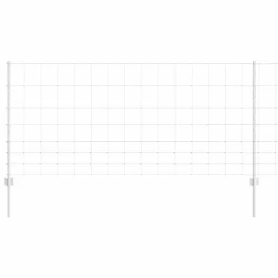 vidaXL Ograja in Stolp srebrna 1 x 50 m Jeklo